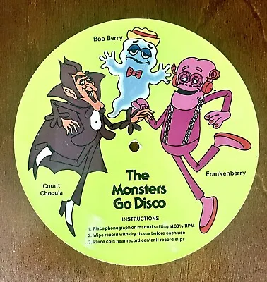 Vintage 1970s Cereal Record Count Chocula￼ Frankenberry- The Monsters Go Disco • $24.99