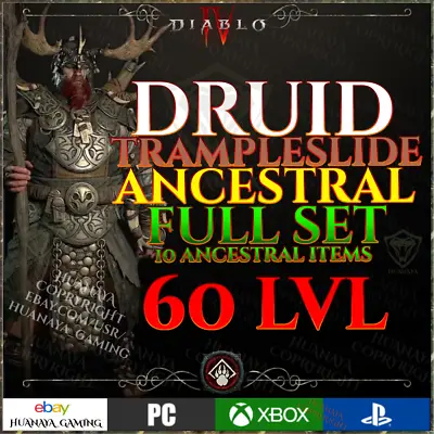 Diablo 4 🐻 Trampleslide Druid 🐻 Full Ancestral Set 🐻 Items🐻 Season Ladder D4 • $49.99