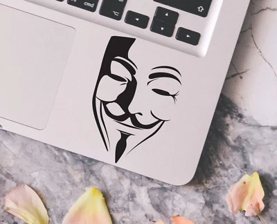 $17.50 • Buy V For Vendetta Anonymous Mask Macbook Laptop Car Wall Vinyl Decal Sticker 128