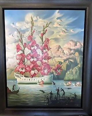 Kush Vladimir   Arrival Of The Flower Ship  Signed And Numbered Limited Edition • $7500