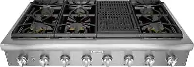 Thermador Professional PCG486WL 48  Gas Cooktop 6 Burners With Grill: St St • $4299