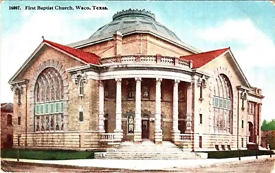 First Baptist Church Waco Texas 1910's Postcard • $3