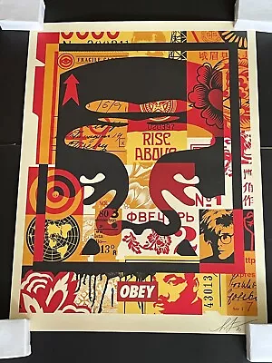 SHEPARD FAIREY OBEY GIANT - Collage Top SIGNED Art Print • £50