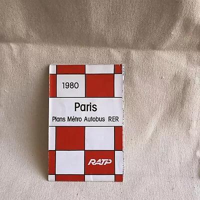 Vintage 1980 PARIS METRO Pocket Map FRANCE • $8.49