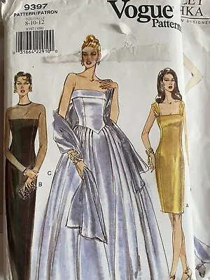 Vogue Glamorous Short & Maxi Evening Dress & Stole Sewing Pattern • £3.99