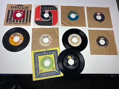 37 Pc Lot Of Samba Rhumba Bossanova 45 Records + Metal Case. Traveling DJ 1960 • $50