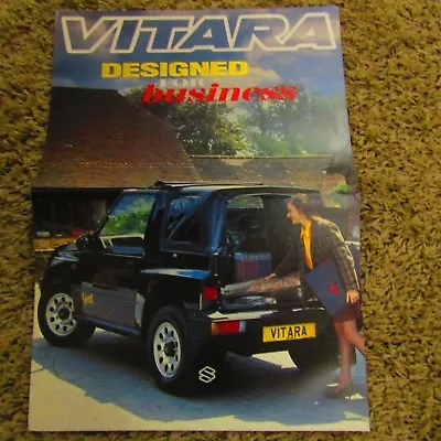 SUZUKI VITARA 3 Door Commercial Soft Top UK Market Large Brochure June 1993 • $7.58