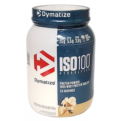 Dymatize ISO 100 Hydrolyzed Protein Powder Gourmet Vanilla 24 Servings 25.7 Oz • $29.99