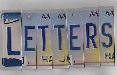 ***LEFT END*** MIXED COLOR License Plate Letters For Arts & Crafts Projects • $2