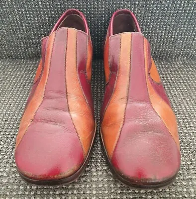 🔶️70s MENS VINTAGE SHOES DISCOTHEQUE DANDY MOD PSYCHE FREAKBEAT SIZE 10 LOAFERS • $499.99