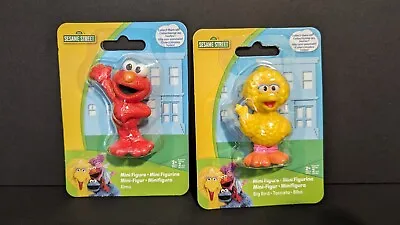 Lot Of 2 - Sesame Street - Big Bird And Elmo Mini Figures - Cake Topper • $10