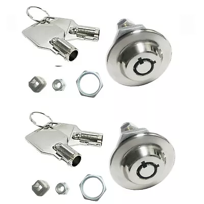 $42.18 • Buy Lot Of 2 Gun Cabinet Original Homak Toolbox Lock 3/4  Replacement Lock KA 2417