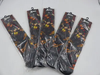 Lot Of 5 Bioworld Crew Socks 10-13 Marvel Comic X-men Wolverine • $16.39