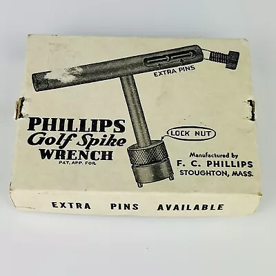 VINTAGE PHILLIPS GOLF SHOES SPIKE WRENCH In Original Box • $9.44