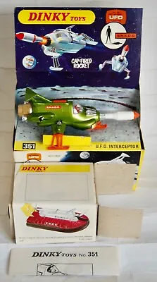 Dinky 351 SHADO UFO Interceptor. All Original. Mint Boxed Insert Catalogue. • $493.25