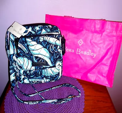 NWT Vera Bradley RFID Mini Hipster Crossbody Bag SHORE ENOUGH Navy MSRP $75.00 • $23.80