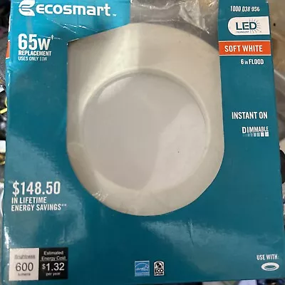 EcoSmart 65W Equiv Soft White 2700K Dimmable LED Indoor Use Only • $10.97