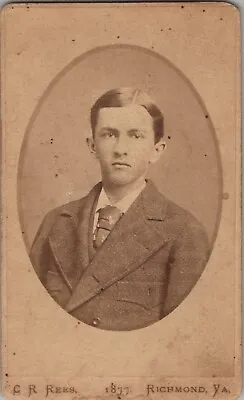 $6 • Buy Antique CDV Photo Young Gentleman Carte De Visite 1870s  Richmond VA
