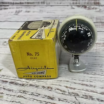 Vintage Airguide Visi-Dome #75 Auto Compass Gray Used • $29.95