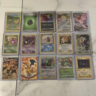 Pokemon Card Lot 15 Cards Charizard Pikachu 1st Edition Collection Good Con • $0.99