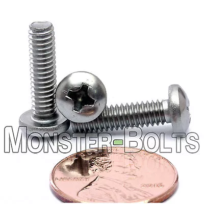 #8-32 X 5/8  - Qty 10 - Phillips Pan Head Machine Screws A2 18-8 Stainless Steel • $5.12