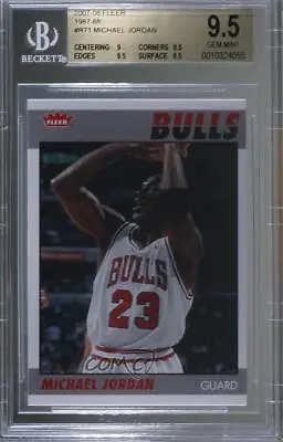 2007-08 Fleer 1987-88 Retro Michael Jordan #87R-71 BGS 9.5 GEM MINT HOF • $296.53