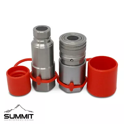 1/2″ NPT Flat Face Connect Under Pressure Hydraulic Quick Connect Coupler Set • $49.95