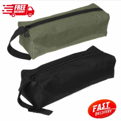 $12.71 • Buy 2 Pack Heavy Duty Canvas Zipper Tool Bag, Small Zipper Tool Pouch, Hand Tool Bag