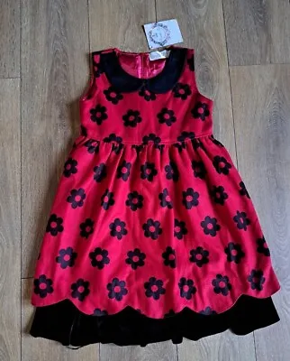 Girls New Couche Tot Red Black Warm Dress Size 8-9 Years • £6.50