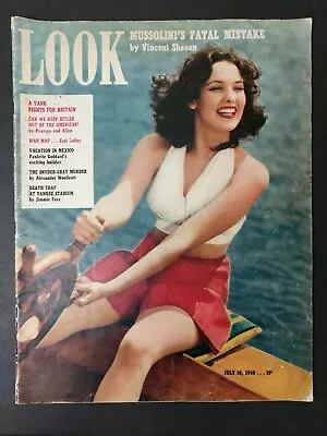 Look Magazine July 16 1940 Paullette Goddard Vincent Sheean  • $19.99