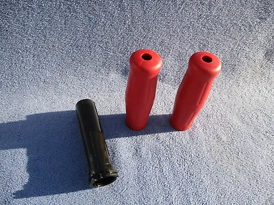 Red Pop Style Handlebar Grips Harley-Davidson Softail Touring Sportster Dyna FXR • $24.95