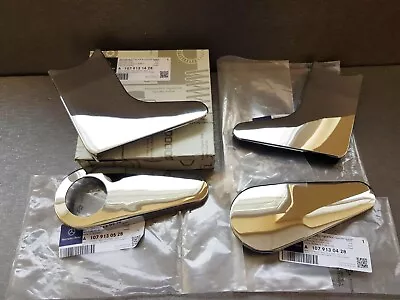 Genuine Mercedes R107 SL C107 SLC Front Seat Side Panel Chrome Hinge Cover SET • $185