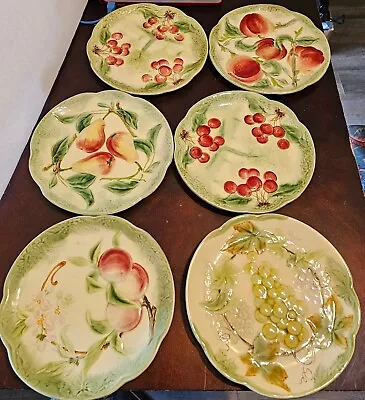 Antique French Majolica Dinner Plates Circa 1900-1915 • $150