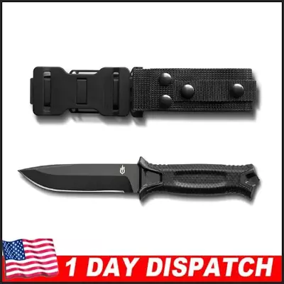 Gerber Gear - Fixed Blade Tactical Knife For Survival Gear - Black. Plain Edge. • $37.49