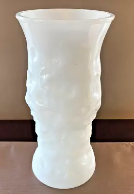 Vintage E.O. Brody Cleveland Milk Glass Large Wrinkle Pattern Vase MCM 9-1/2  • $18.95