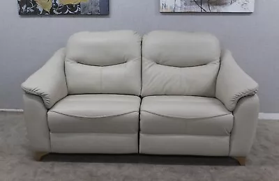 G Plan Jackson Capri Stone Leather Manual Reclining 3 Seater Sofa RRP £2919 • £1150