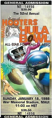 1998 HULA BOWL All-Star Football CLASSIC College Football FULL UNUSED Ticket • $7.96