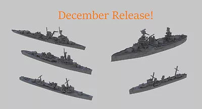 WWII Naval Miniatures Custom Orders 1:2400 Ships For Victory At Sea Wargaming • $9