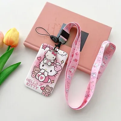 Sanrio Characters Hello Kitty Landyard ID Card Holder Keychain Neck Strap - NEW • $11.99