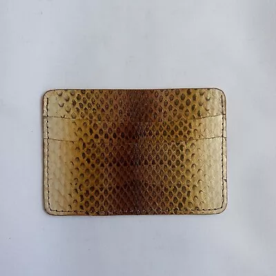 NEW Genuine Snakeskin Leather Front Pocket Card Case ID Holder Wallet Handmade  • $45.99