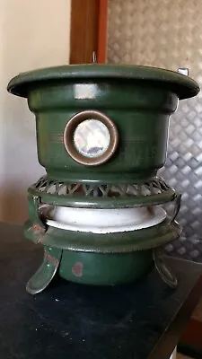 Vtg HALLER Enamelware Stove Kerosene 1-wick Enamel Camping Cooker Paraffin Green • $54.69