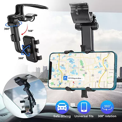 Universal Dashboard Car Cell Phone Holder Sun Visor Steering Wheel Mount Stand • $10.98