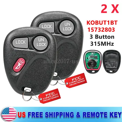 2 For 1999 2000 2001 GMC Sierra 1500 2500 3500 Remote Keyless Key Fob KOBUT1BT • $13.38