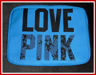 Victorias Secret LOVE PINK Laptop Sleeve/Case Blue W/ Black Letters  • $19.99