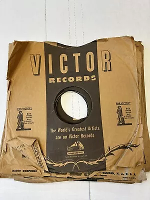 $9.99 • Buy 78 Rpm Records Sleeves  Lot Of 10 Victor Excellent Condition