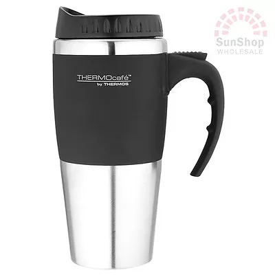 $22.99 • Buy 100% Genuine! THERMOS 450ml Thermos Café Stainless Steel Travel Mug Black!