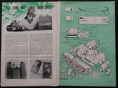 Revell M-4 Army Tank R/C Conversion 1958 How-To Build PLANS • $5.99