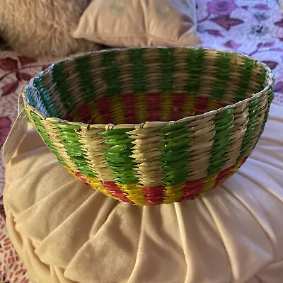 £6 • Buy 🌟bnwt⭐️zara Home Round Multi Coloured Small Storage Basket 🌟🌟