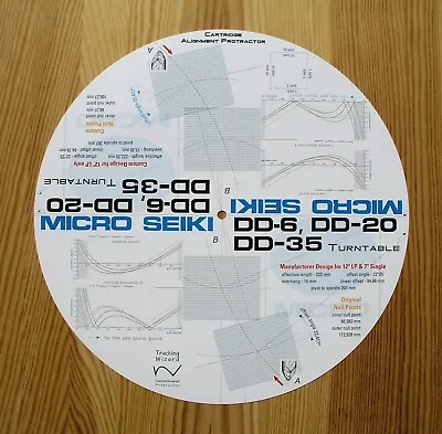 Micro Seiki DD-6/DD-20/DD-35 Custom Designed Tonearm Alignment Protractor • $28.79