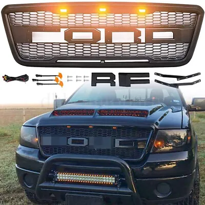 Front Bumper Grill Grille Matte Black Fit For 2004 2005 2006 07 2008 Ford F-150 • $79.99